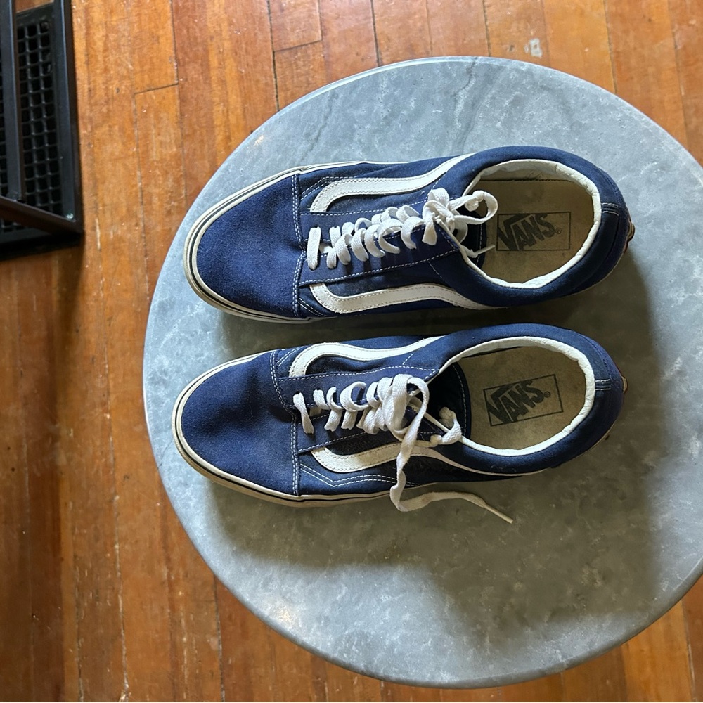 Vans Men's Navy and White Sneakers